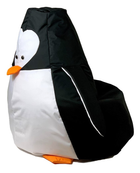 Крісло-мішок Go Gift Penguin XL 130x90 см чорно-біле (5905359293880) - зображення 1