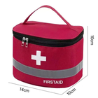 Аптечка органайзер / сумка для зберігання ліків і медикаментів "Firstaid" дорожня, S (14х10х10 см), червона (83690235) - зображення 4