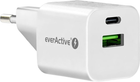Мережевий зарядний пристрій everActive GaN SC-390Q 30W White - зображення 3