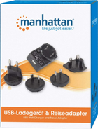 Ładowarka sieciowa Manhattan Wall Charger and Travel Adapter 5W Black (766623102155) - obraz 6