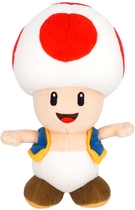 М'яка іграшка 1UP Distribution Super Mario Toad Червона 20 см (3760259935139) - зображення 1