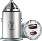 Автомобільний зарядний пристрій 3MK Hyper Car Charger 45W Silver (5903108527231) - зображення 3