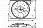 Вентилятор охолодження двигуна Valeo 696882 Renault Scenic, Megane 214814354R, 214819674R