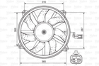 Вентилятор охолодження двигуна Valeo 696850 Fiat Scudo; Citroen Berlingo, DS4, C5, Xsara, C8, C4, Jumpy; Peugeot Partner, 307, Expert, 406, 807 1250G0, 1250G1, 1250G4