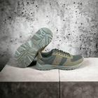 Тактичні кросівки Герб шкіра крейзі хорс олива Сітка 3Д Win War 44 (29см) - зображення 7