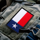 Набор шевронов 2 шт с липучкой флаг штата США Техас, вышитый патч нашивка 5х8 см - изображение 2