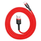 Кабель для Iphone 1м. USB to Lightning 2.4A Cafule , червоний Baseus для зарядки та передачі даних (CALKLF-B09)