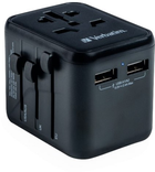 Ładowarka sieciowa Verbatim Travel Adapter 12W 2 x USB-A UTA-1 Black (23942495437) - obraz 7