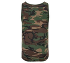 Тактическая майка, футболка без рукавов армейская 100% хлопка Brandit Tank Top Woodland M - изображение 4