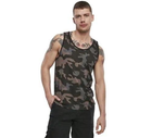 Тактична майка, футболка без рукавів армійська 100% бавовни Brandit Tank Top Dark Camo чорний мультикам 2XL - зображення 2