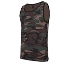 Тактична майка, футболка без рукавів армійська 100% бавовни Brandit Tank Top Dark Camo чорний мультикам 2XL - зображення 5