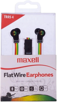 Навушники Maxell Earphones Flat Wire Rasta (MXSEFWR) - зображення 1