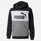 Bluza z kapturem chłopięca Puma ESS Block Hoodie FL B 84908101 176 cm Czarny/Biały (4064535880779) - obraz 1