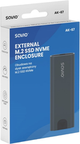 Obudowa zewnętrzna Savio External M.2 SSD NVMe Enclosure, AK-67 Grey (5901986048183) - obraz 9