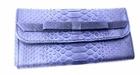 Кошелек из кожи питона (20х10х2 см) синий 32642A