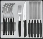 Набор столовых приборов Victorinox Swiss Modern Table Set 12 предметов с черной ручкой (6.9093.12W.12)