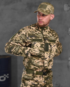 Тактический уставной костюм 4в1 штаны+китель+кепка+ремень 2XL пиксель (87481) - изображение 7