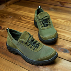 Тактичні кросівки літні PAV M18 олива хакі шкіряні сітка прошиті 44 - зображення 10