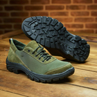 Тактичні кросівки літні PAV M18 олива хакі шкіряні сітка прошиті 40 - зображення 8