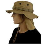 Панама Sturm Mil-Tec British Boonie Hat with Neck Flap R/S Coyote M (12326105) - изображение 4