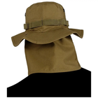 Панама Sturm Mil-Tec British Boonie Hat with Neck Flap R/S Coyote L (12326105) - изображение 5