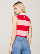 Koszulka polo damska z nadrukiem Tommy Jeans DW0DW17764-TIC S Różowa (8720646663316) - obraz 2