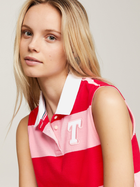 Koszulka polo damska z nadrukiem Tommy Jeans DW0DW17764-TIC S Różowa (8720646663316) - obraz 4