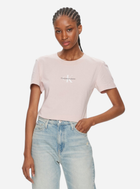 Koszulka damska bawełniana Calvin Klein Jeans J20J222564-TF6 L Jasnoróżowa (8720109340266) - obraz 1