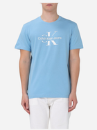 Koszulka męska bawełniana Calvin Klein Jeans J30J325190-CEZ XL Błękitna (8720109342086) - obraz 1