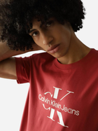 Koszulka męska bawełniana Calvin Klein Jeans J30J325190-XA0 M Bordowa (8720109361216) - obraz 3