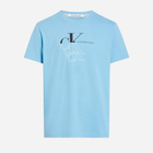 Koszulka męska bawełniana Calvin Klein Jeans J30J325352-CEZ XL Błękitna (8720109355468) - obraz 4