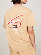 Koszulka męska bawełniana Tommy Jeans DM0DM18574-AB0 3XL Piaskowa (8720646752737) - obraz 2