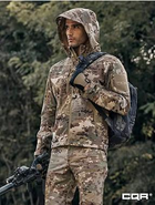 Куртка тактична чоловіча флісова CQR Soft Shell, мультикам, CQR-S - зображення 4
