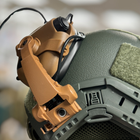 Наушники тактические Earmor M32X MOD4, активные, с креплением на шлем и оголовьем, цвет Койот (коричневый) - изображение 10
