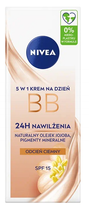 Денний BB-крем NIVEA 5 в 1 Інтенсивне зволоження 24 години SPF 15 темний 50 мл (4005900935427) - зображення 2