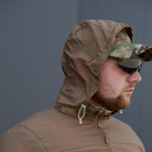 Літня Чоловіча Куртка Skin з прихованим капюшоном та липучками під шеврони / Легка Вітровка койот розмір XL - зображення 7