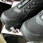 Чоловічі шкіряні кросівки з автоматичною шнурівкою чорні розмір 45 - зображення 4