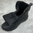 Летние мужские берцы с протекторной подошвой / кожаные ботинки черные размер 40 - изображение 5