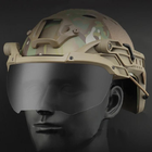 Защитные флип очки на шлем Fast с 2-мя сменными линзами олива - изображение 3