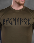 Тактическая потоотводящая футболка oblivion tactical ragnarok олива L - изображение 3