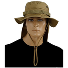 Панама Sturm Mil-Tec British Boonie Hat with Neck Flap R/S L Coyote - изображение 2