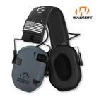 Активные наушники Walker's Razor Slim Patriot Original с патчами (Серый) - изображение 3