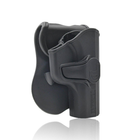 Кобура Amomax AM-MAKG2 для ПМ Макарова пластиковая полимерная со страховочным тросом Черная + серый - изображение 2