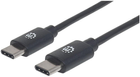 Kabel Manhattan USB Type-C - USB Type-C 3 m Black (0766623354882) - obraz 1
