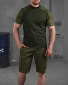 Чоловічий літній комплект шорти+футболка 5.11 Tactical XL олива (87454)