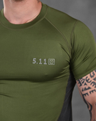 Компресійна тактична футболка. олива XXL - зображення 4