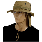 Панама Sturm Mil-Tec British Boonie Hat with Neck Flap R/S M Coyote - зображення 3