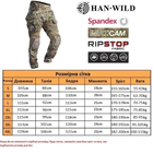 Військові тактичні штани Han Wild G3 з наколінниками бойові штани військові штани ВСУ Multicam мультикам M - зображення 10