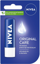 Zestaw kosmetyków do pielęgnacji Nivea Original Care Balsam do ciała 400 ml + Żel pod prysznic 250 ml + Antyperspirant w kulce 50 ml + Pomadka do ust 4.8 g (9005800364360) - obraz 5