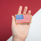 Набір шевронів 2 шт. на липучці Прапор США, вишитий патч нашивка 5х8 см - зображення 3